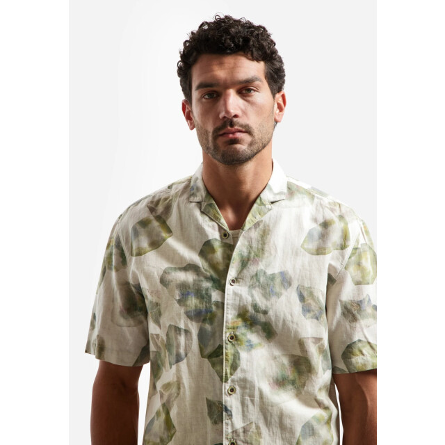 No Excess Shirt short sleeve allover printed green 31440385-050 large