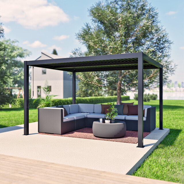 Sojag Milo stalen pergola met lamellendak 3x3,5 m - 3580849 large