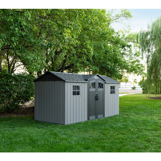 Lifetime Kentucky kunststof tuinschuur met vloer 206x427 cm - 3580686 large