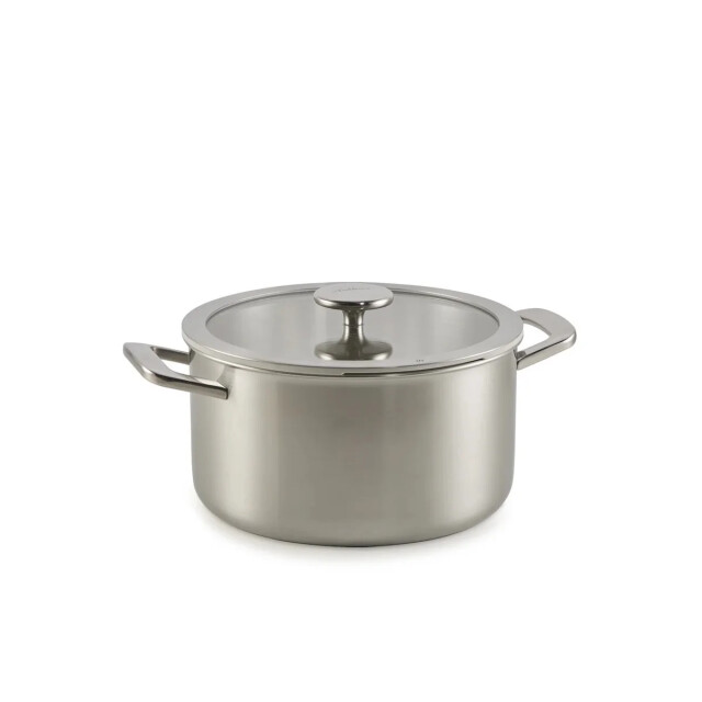 Habonne Allure pannenset downdraft 6 delig 5 ply rvs met glasdeksel 8721249470752 large