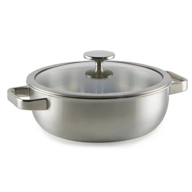 Habonne Allure pannenset downdraft 6 delig 5 ply rvs met glasdeksel 8721249470752 large