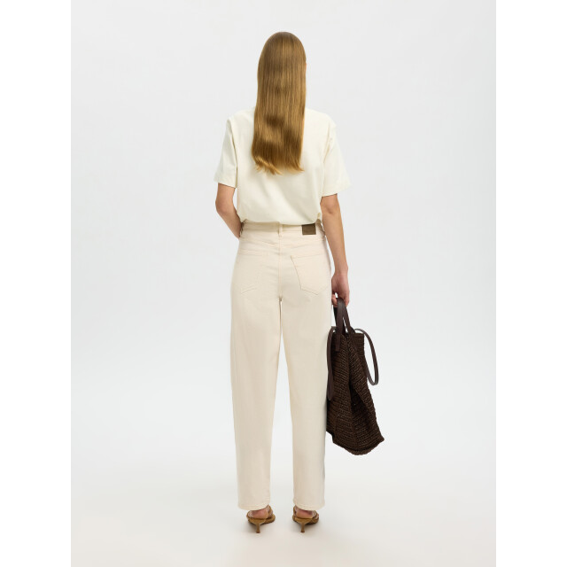 Selected Femme slfelisa ss tee 16101473 egret potters clay 06011.198.0204 large