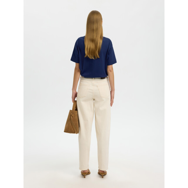 Selected Femme slfelisa ss tee 16101473 ocean cavern egret 06011.211.0099 large