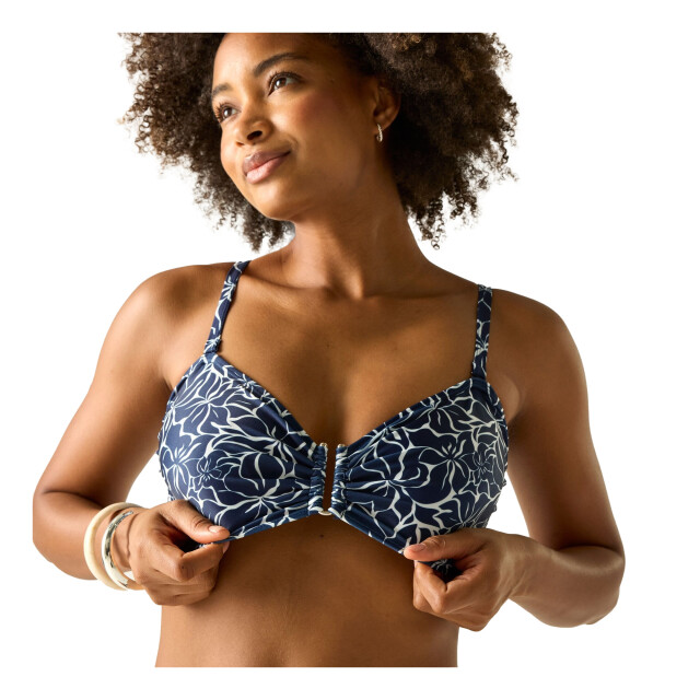 Regatta Dames aceana iii polka dot bikini top UTRG10650_navy large