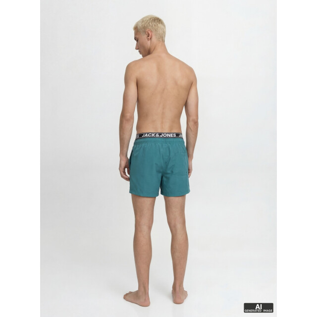 Jack & Jones Heren zwemshort jpstmaui surf dubbele waistband effen blauwgroen 12291404-Colonial Blue large