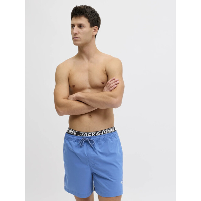 Jack & Jones Heren zwemshort jpstmaui surf dubbele waistband effen 12291404-Delft large