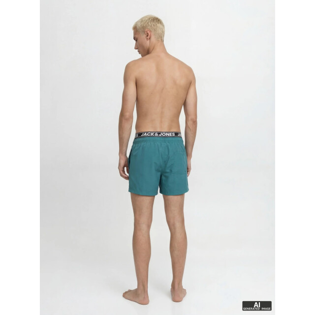 Jack & Jones Heren zwemshort jpstmaui surf dubbele waistband effen blauwgroen 12291404-Colonial Blue large