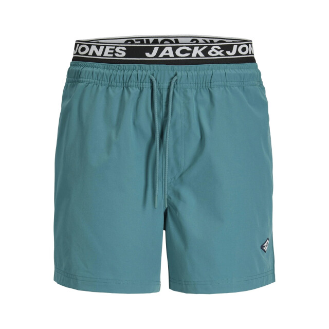 Jack & Jones Heren zwemshort jpstmaui surf dubbele waistband effen blauwgroen 12291404-Colonial Blue large