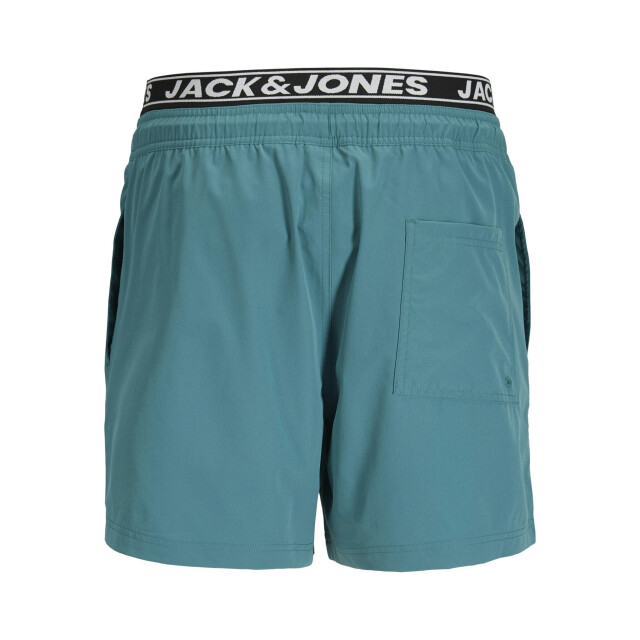 Jack & Jones Heren zwemshort jpstmaui surf dubbele waistband effen blauwgroen 12291404-Colonial Blue large