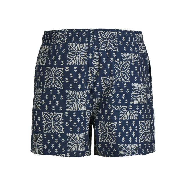 Jack & Jones Heren zwemshort jpstmaui shell geblokt/gebloemd donkerblauw/wit 12291808-Pageant Blue large