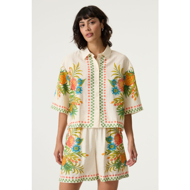 Garcia Jeans dames blouses 4319.08.0007 ecru dessin 4319.08.0007 large