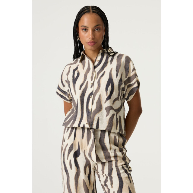 Garcia Jeans dames blouses 4319.08.0008 ecru dessin 4319.08.0008 large