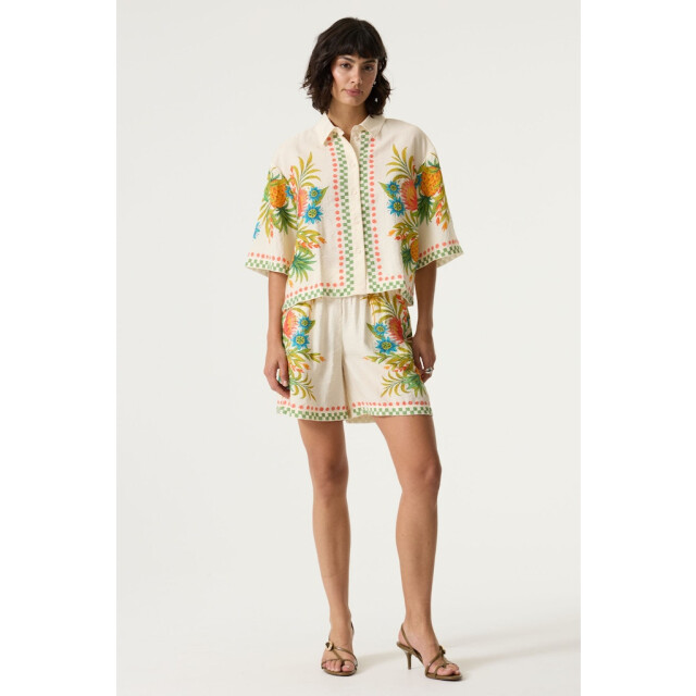 Garcia Jeans dames blouses 4319.08.0007 ecru dessin 4319.08.0007 large