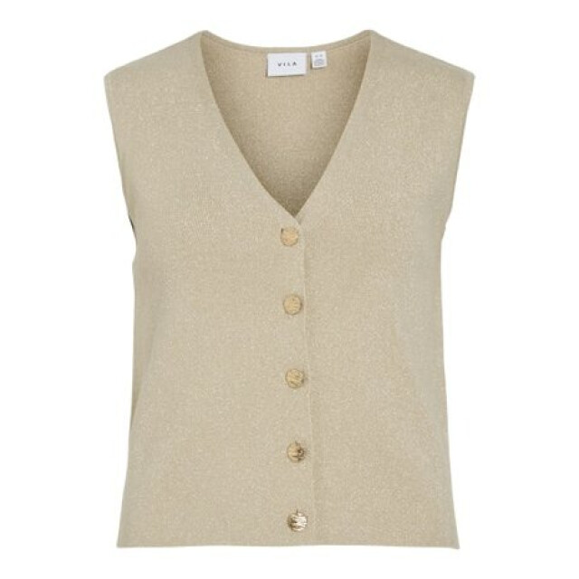 Vila vicharvi s/l button glitter knit ve 14113306 frosted almond 06741.820.0111 large