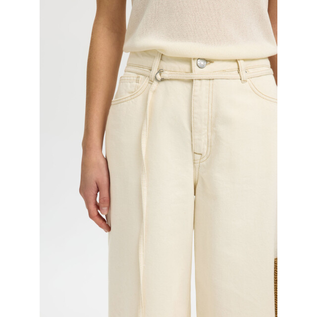 Selected Femme slftenna mw bermuda denim shorts 161016 egret 06902.198.0021 large