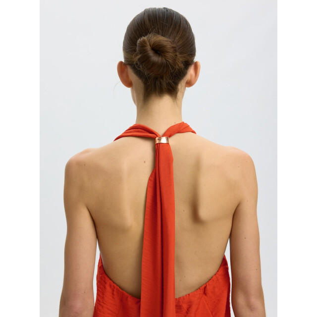 Selected Femme slflisa sl halterneck top b 16101442 potters clay 06010.560.0017 large