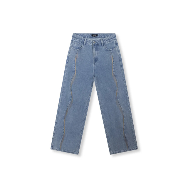 Refined Department R2603171931 ladies woven relaxed fringes denim pants payton R2603171931 ladies woven relaxed fringes denim pants PAYTON large