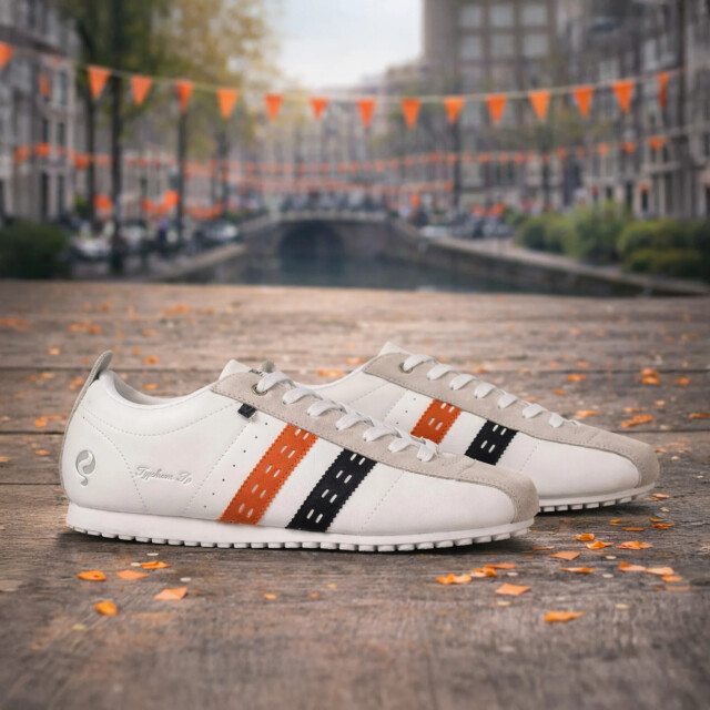 Q1905 Sneaker typhoon sp wit/donkerblauw/oranje QM1253809-000-2 large