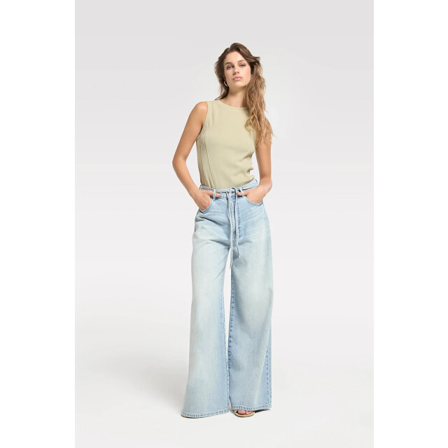 Homage to Denim H-cs26m101 extra wide leg jeans with cord H-CS26M101 Extra Wide Leg Jeans With Cord large