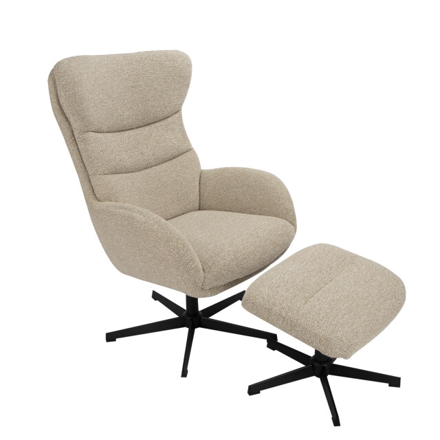 Label51 Fauteuil malmo naturel incl. hocker 75x82x108 cm 3491036 large