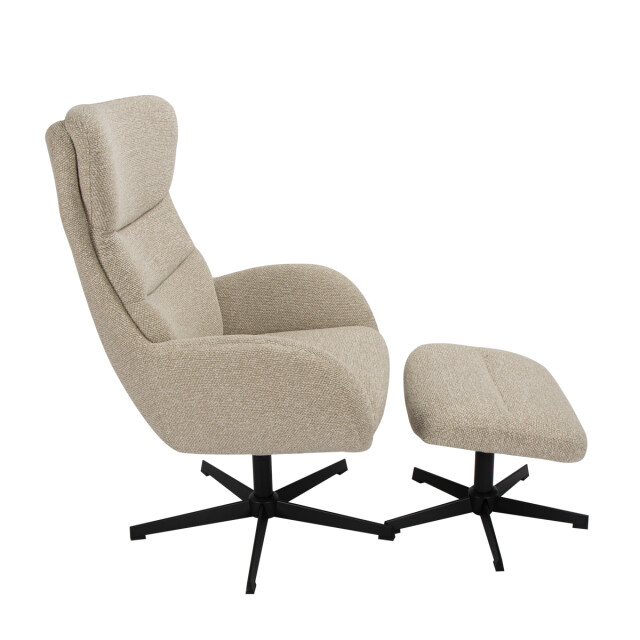 Label51 Fauteuil malmo naturel incl. hocker 75x82x108 cm 3491036 large