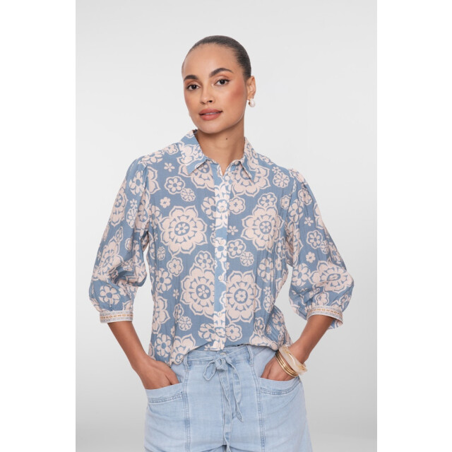 Geisha Blouse navy 4309.37.0025 large