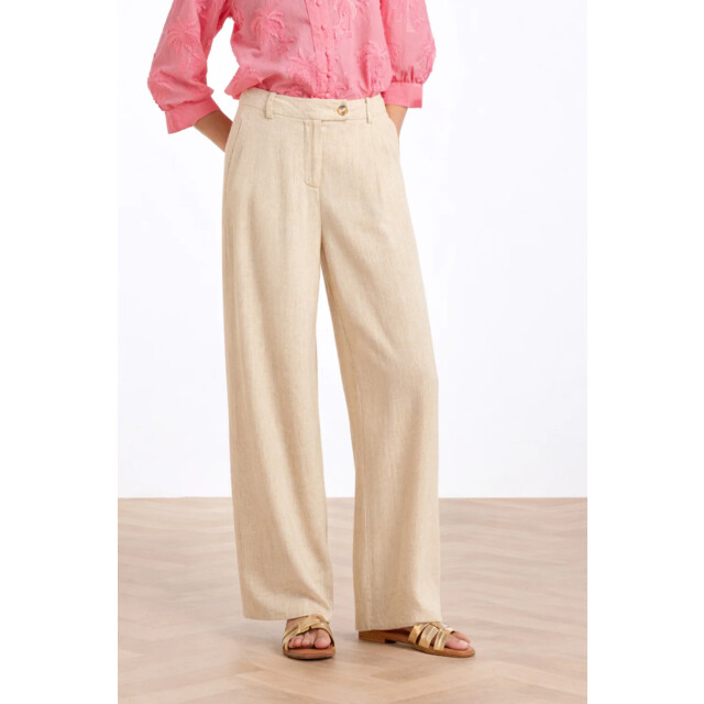 Smashed Lemon Linnen wide leg pantalon | 8718679011686 large