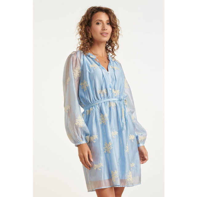 Smashed Lemon Romantische kortejurk met ruches en taillekoord | 8718679027366 large