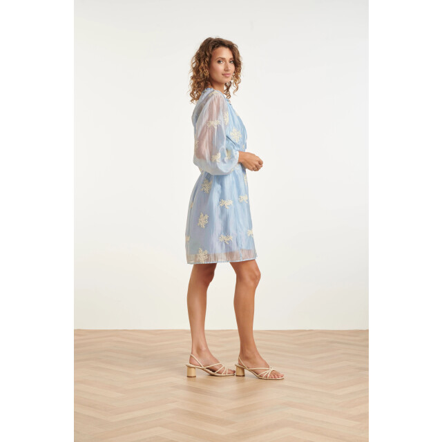 Smashed Lemon Romantische kortejurk met ruches en taillekoord | 8718679027366 large