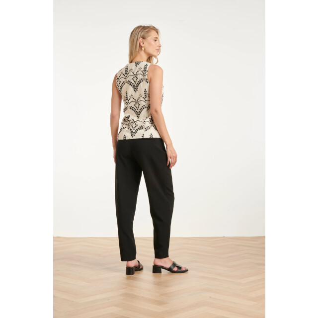 Smashed Lemon Stijlvolle gilet met contrastrijk borduurwerk en strikdetails | 8718679008402 large