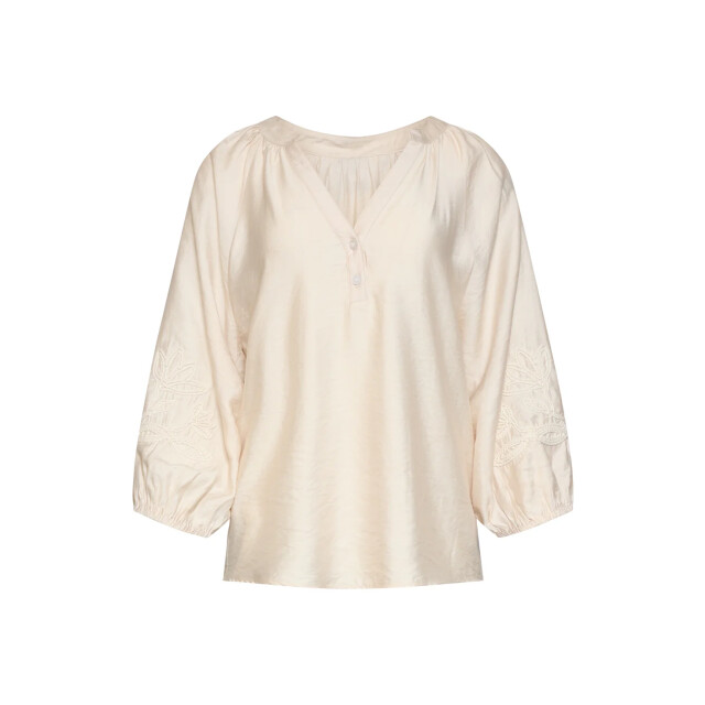 Smashed Lemon Soepelvallende blouse met geborduurde mouwen | 8718679010245 large