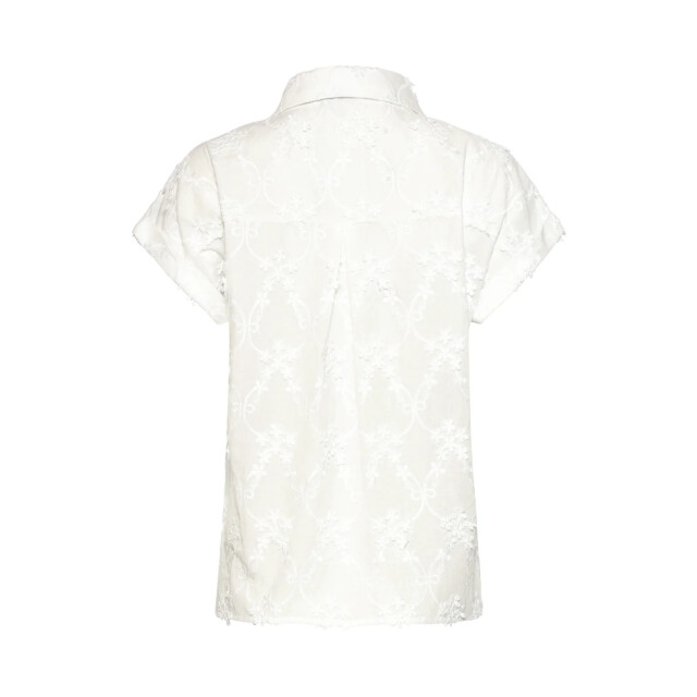 Smashed Lemon Blouse met bloemen borduursel en korte mouwen | 8718679006422 large