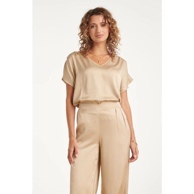 Smashed Lemon Satijn top met v-hals | 8718679013550 large