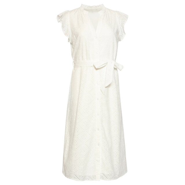 Smashed Lemon Broderie doorknoopjurk met flutter mouwen | 8718679016407 large