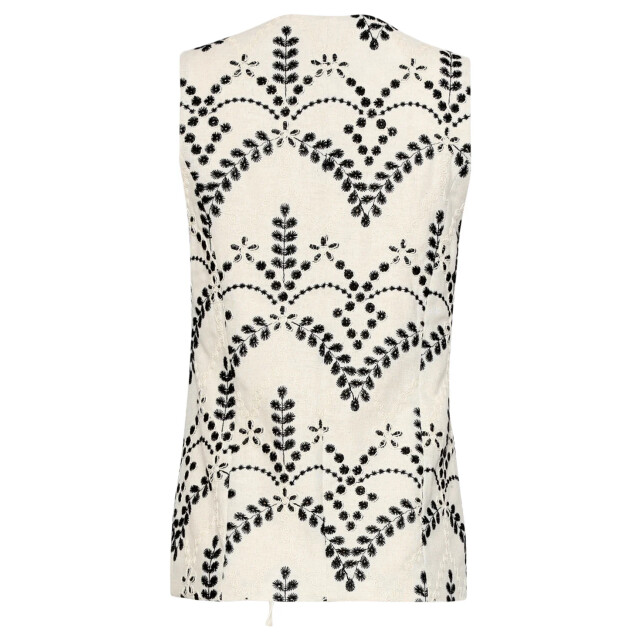 Smashed Lemon Stijlvolle gilet met contrastrijk borduurwerk en strikdetails | 8718679008402 large