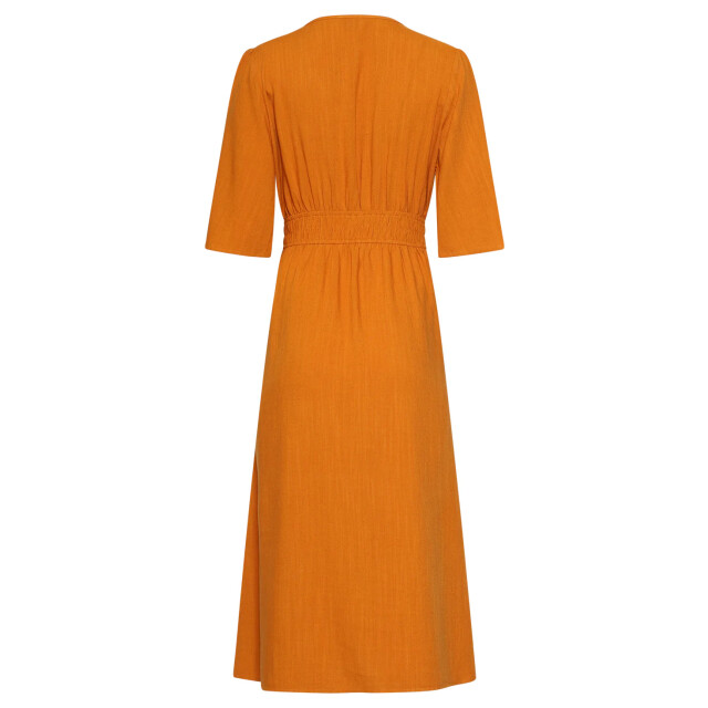 Smashed Lemon Luchtige linnen midi-jurk met vetersluiting | 8718679011228 large