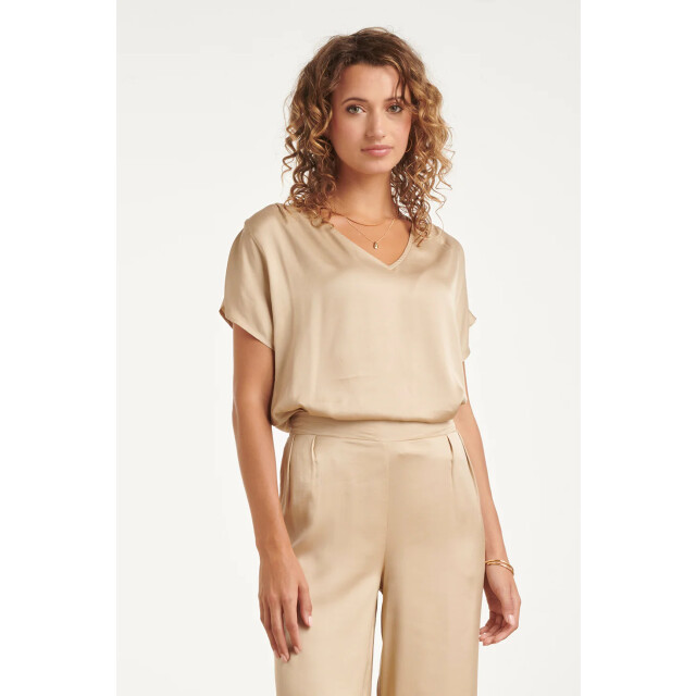 Smashed Lemon Satijn top met v-hals | 8718679013550 large