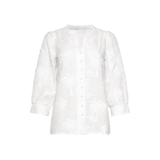 Smashed Lemon Blouse met tropisch palmborduursel | 8718679006798 large