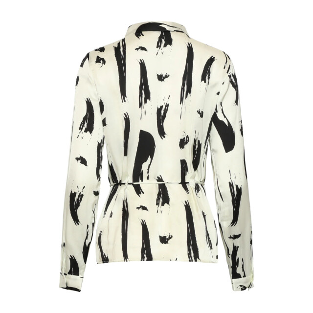 Smashed Lemon Abstracte blouse met tailleceintuur | 8718679002721 large