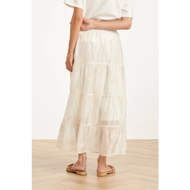 Smashed Lemon Zwierige maxi-rok met geborduurde print en stroken | 8718679007825 large