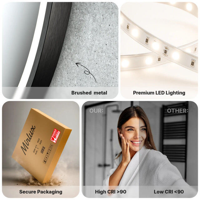 Mirlux Badkamerspiegel 80cm frame pre-order 3590775 large