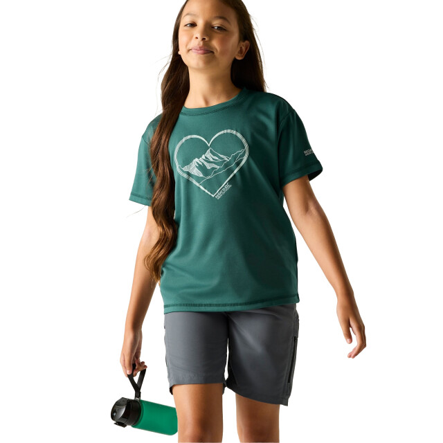 Regatta Kinderen/kinderen aria hart t-shirt UTRG13147_mediterraneangreen large