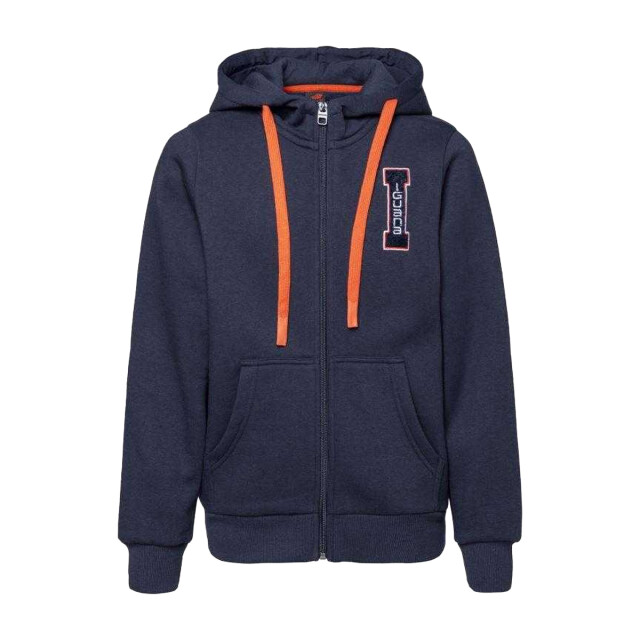 Iguana Kinder/kinder laki hoodie met volledige rits UTPP13917_navyblueorange large