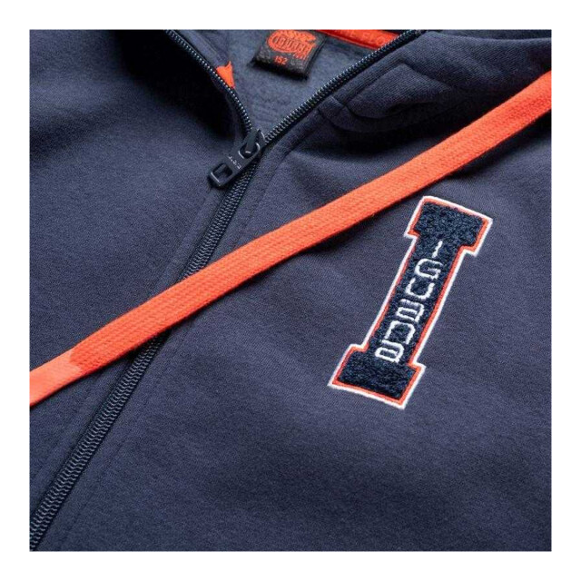 Iguana Kinder/kinder laki hoodie met volledige rits UTPP13917_navyblueorange large
