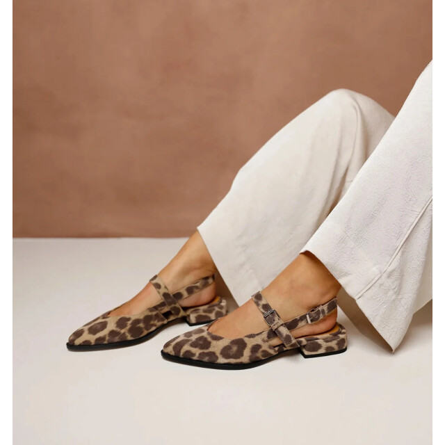 VIA VAI Jazz valerie giaguaro brown slingback sandalen dames 62213-02-315 large