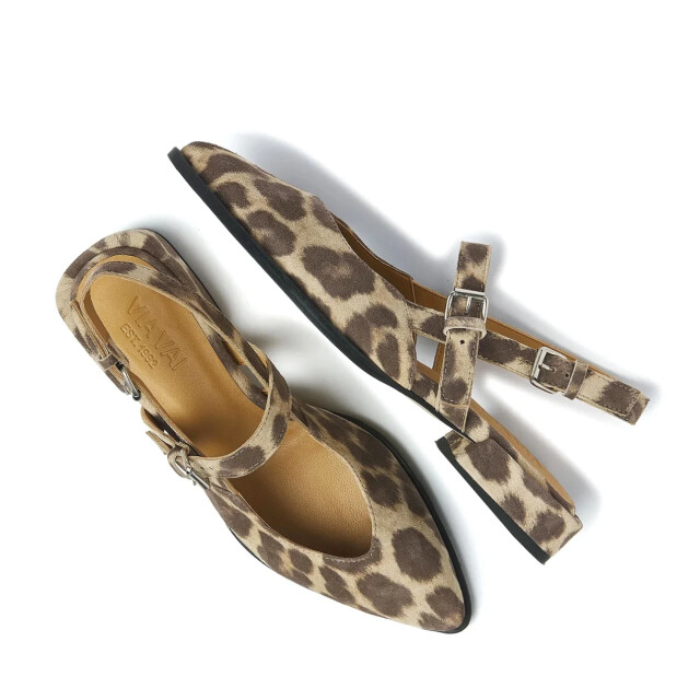 VIA VAI Jazz valerie giaguaro brown slingback sandalen dames 62213-02-315 large