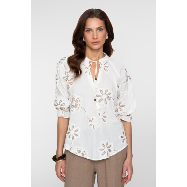 Geisha Top embroidered ecru 4389.03.0033 large