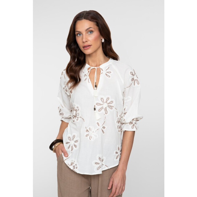 Geisha Top embroidered ecru 4389.03.0033 large