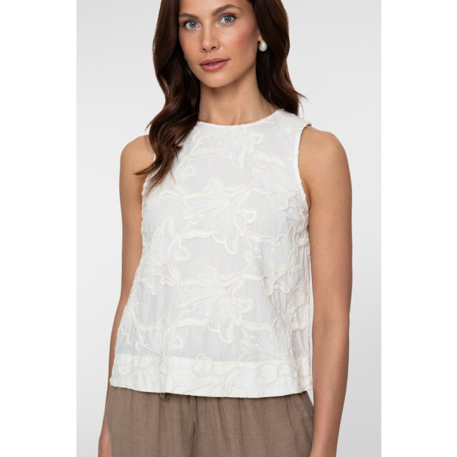 Geisha Top all over stitching off-white 4349.02.0033 large