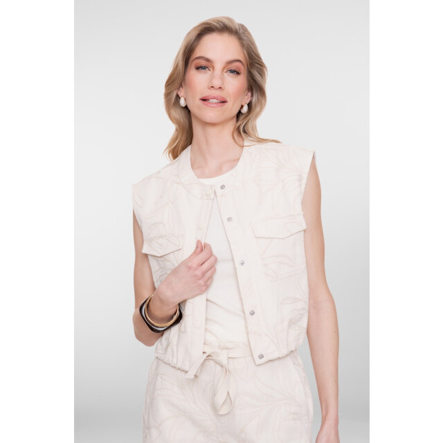 Geisha Gilet embroidery ecru 4250.03.0014 large